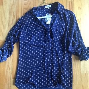 NWT Express Button Down Dress Shirt Women's Sz Sm